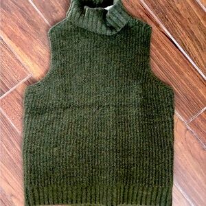 Wayf Olive Green Turtleneck Sweater